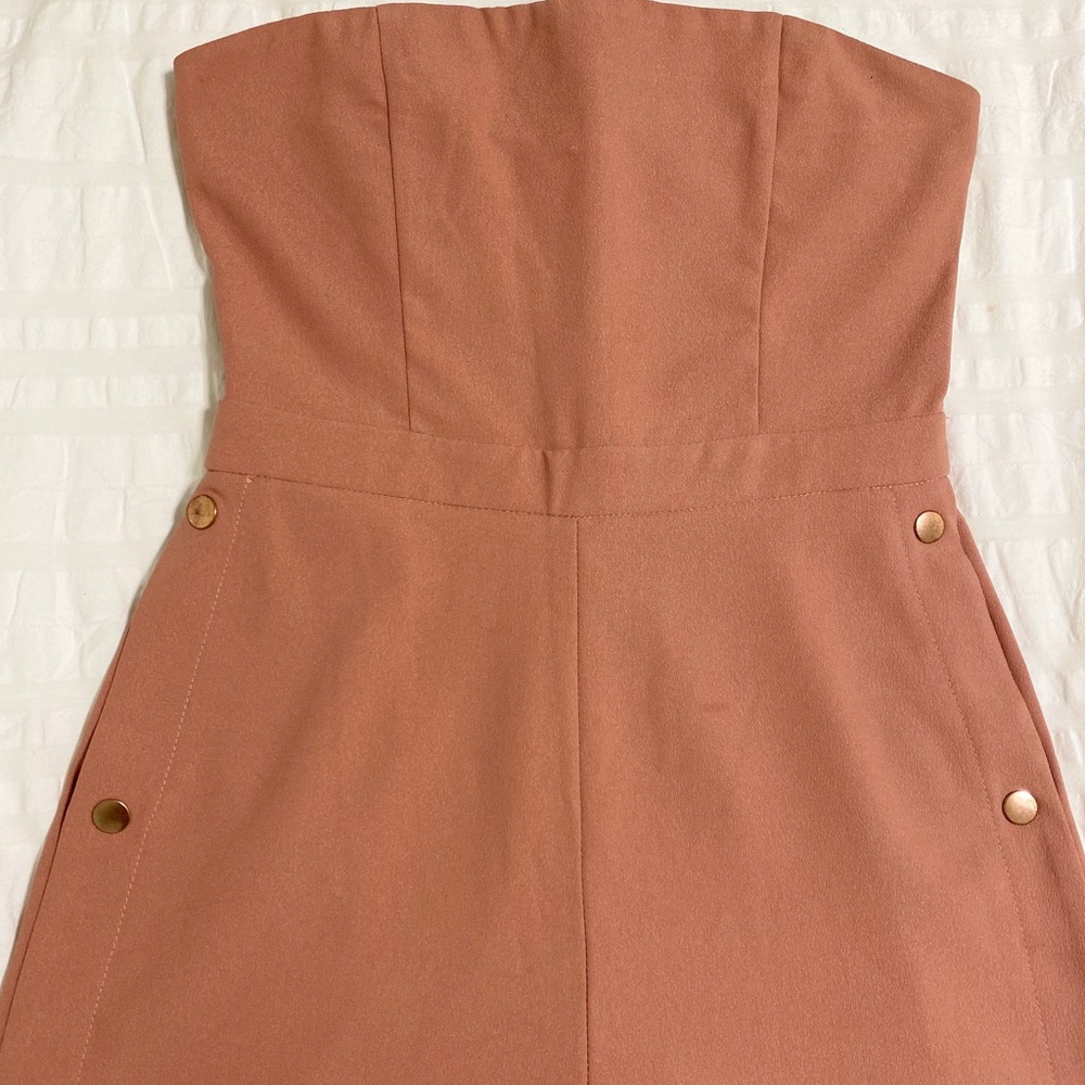 MISSGUIDED Strapless side split jumpsuit.